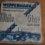 NOS Wippermann White Star 1" Pitch Block Chain in Original Tin. 